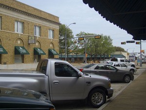The view coming into downtown Garland from the west.